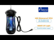 Awoco FT-OD18 18 W Outdoor Bug Zapper 4000V High Powered Electric Killer Fly Trap with 82” Extra Long Power Cord