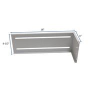  6-1/2"W x 6"D x 18"L Mounting Brackets for Side Mount Only (#3 for Slimline Air Curtains)