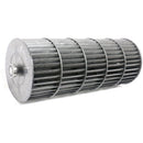 A replacement fan wheel for an Awoco air curtain, with metal blades and a central attachment hub.