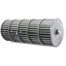 A replacement fan wheel for an Awoco air curtain, with metal blades and a central hub.