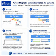 Magnetic switch controlled air curtains  connection instruction