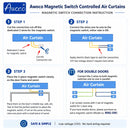 Magnetic switch controlled air curtains  connection instruction