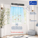 Invisible air barrier over the entrance to isolate the interior and exterior air environment.