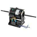 A black replacement motor for Awoco Elegant FM35 series Air Curtains, including two shafts and a capacitor.