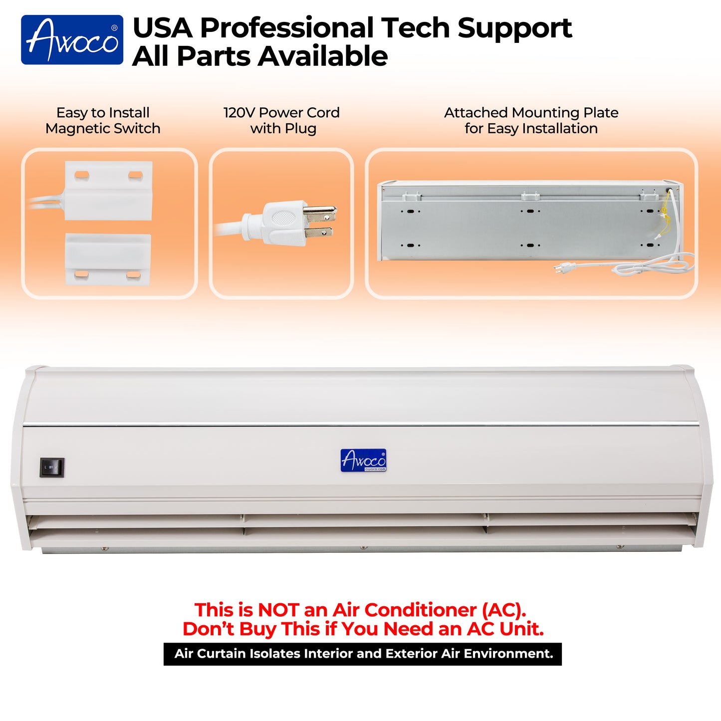 USA professional tech support all parts available, 120V power cord with plug