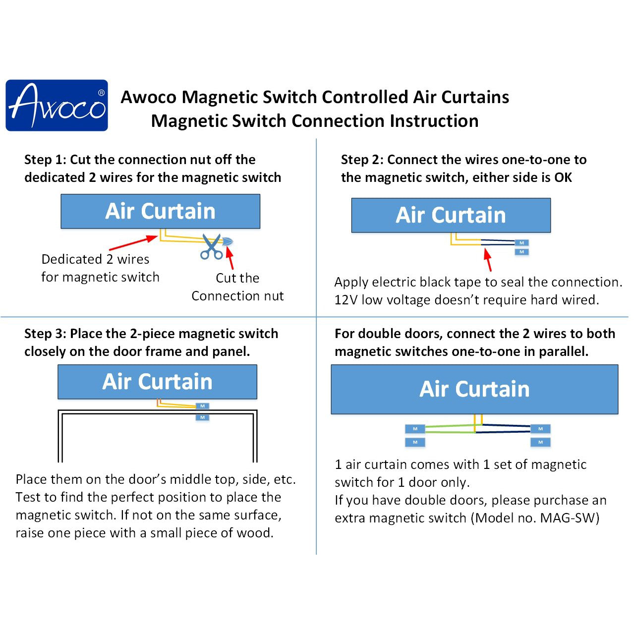 Magnetic switch connection instruction