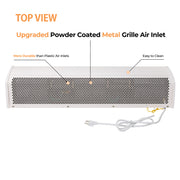 Upgraded powder coated metal grille air inlet