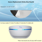 Awoco replacement sticky glue boards dimensions: 12-1/4" x 4-1/4"