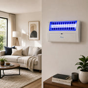 Modern living room with a fly trap on the wall