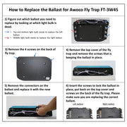 How to replace the ballast for Awoco fly trap FT-3W45
