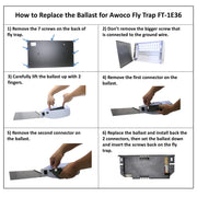 How to replace the ballast for Awoco fly trap FT-1E36