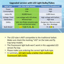 Upgraded version with LED light bulbs/tubes 13W low, 50,000 hours, low voltage with LED driver, minimal heat, LED TUBE PL-36L/BL