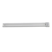 An LED UV bulb for a wall mount sticky fly trap lamp, H-shaped and silver in color.