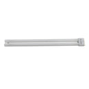 An LED UV bulb for a wall mount sticky fly trap lamp, H-shaped and silver in color.