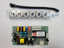 Awoco range hood control panel and circuit board, with multiple buttons and electrical components visible.