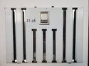 Stainless steel baffle filters for Awoco 36 inch range hoods, displayed in a vertical arrangement with the model number 'IT-36' visible on the top left filter.