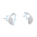 1-3/8"H, top W 2-1/2", bottom W 4"
