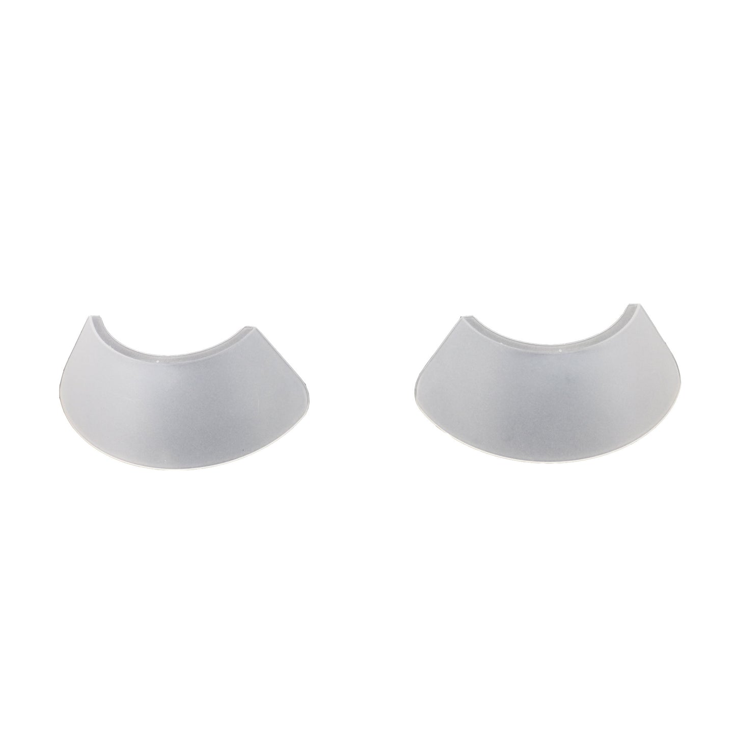 Two white lamp covers designed to shield eyes from the glare of LED lights.