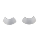 Two white lamp covers designed to shield eyes from the glare of LED lights.