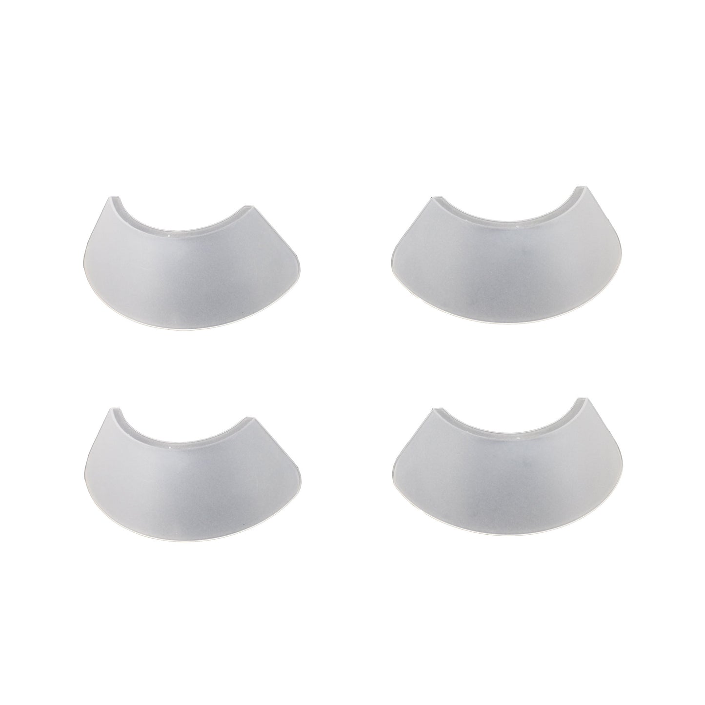 Two white lamp covers designed to shield eyes from the glare of LED lights.