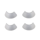 Two white lamp covers designed to shield eyes from the glare of LED lights.