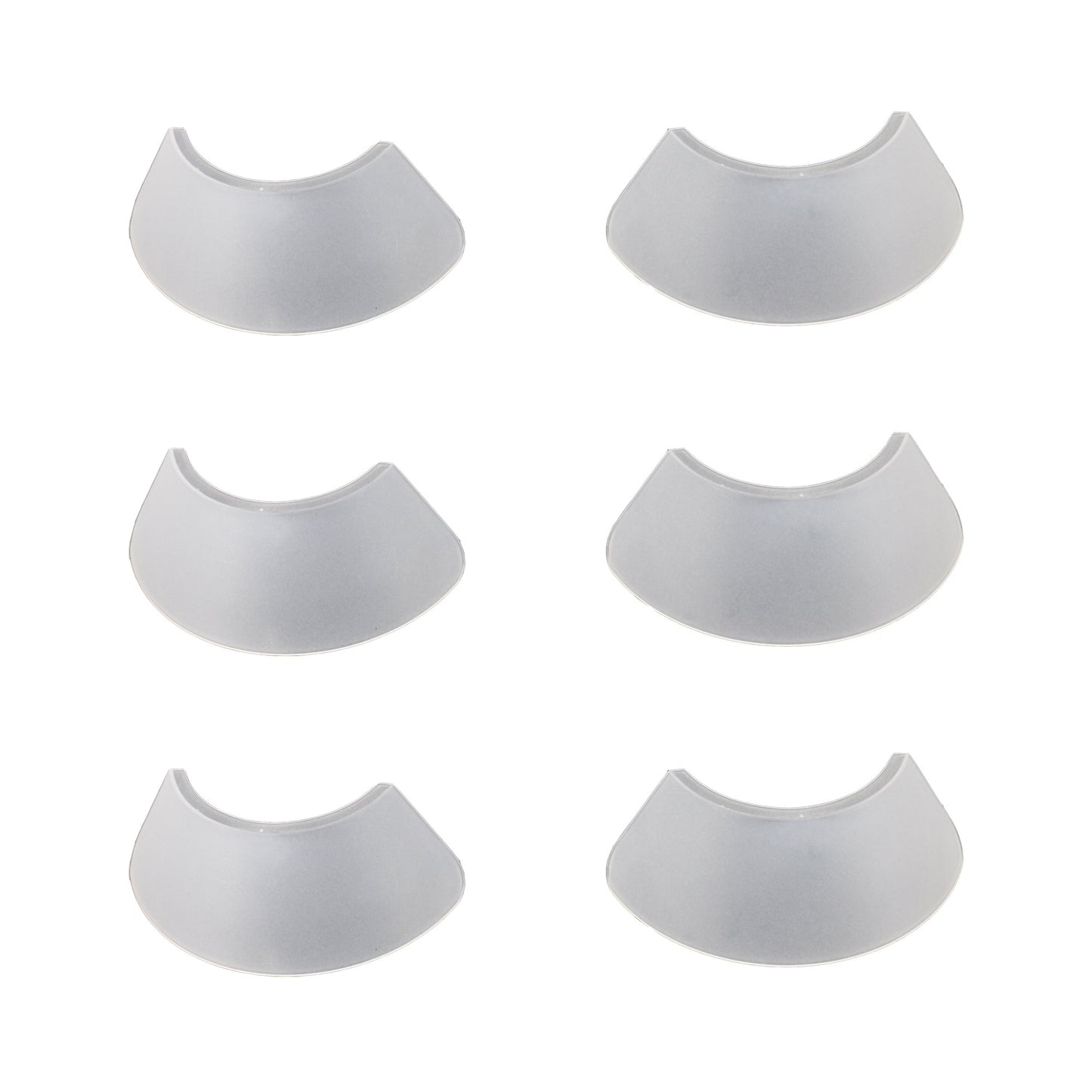 Two white lamp covers designed to shield eyes from the glare of LED lights.