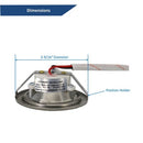 2-9/16" diameter and position holder