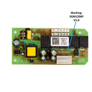 Green printed circuit board for Awoco range hood models RH-WQ, including control panel components and markings SGM1206P V5.0